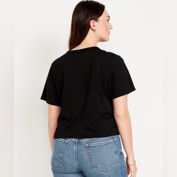 Vintage Cotton Cropped Crewneck T-Shirt - Picture 2 of 9